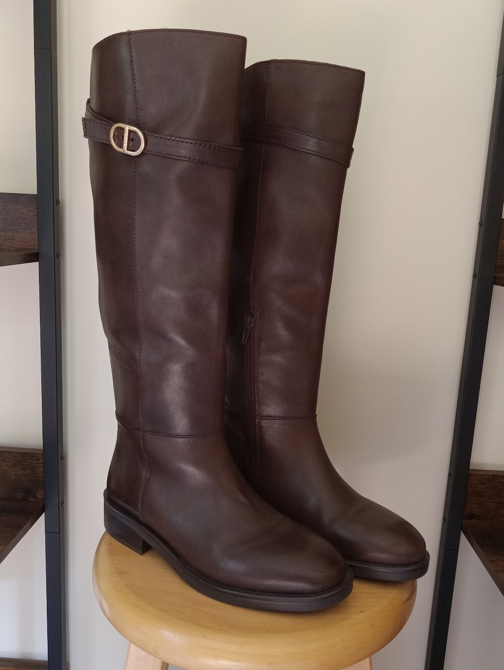 Aldo Brown Leather Riding Boots